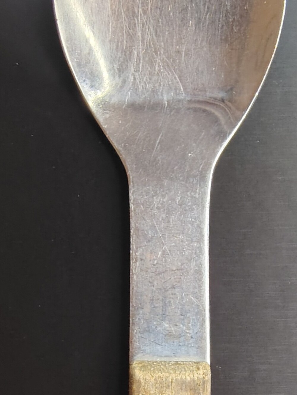 Vintage Vernco Stainless Steel Ice Cream Spade Scoop, Wooden Handle, Japan